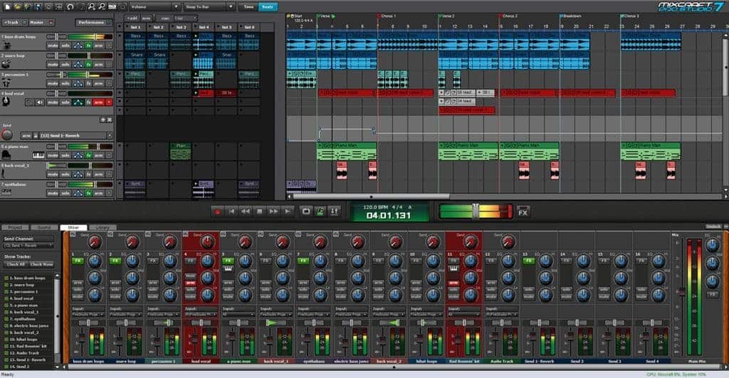 Here's what the latest edition of Mixcraft Pro Studio looks like.