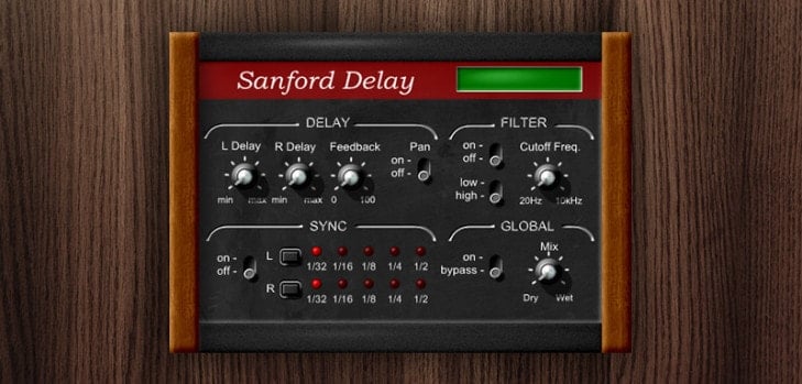 FREE Sanford Delay VST plugin by Leslie Sanford.