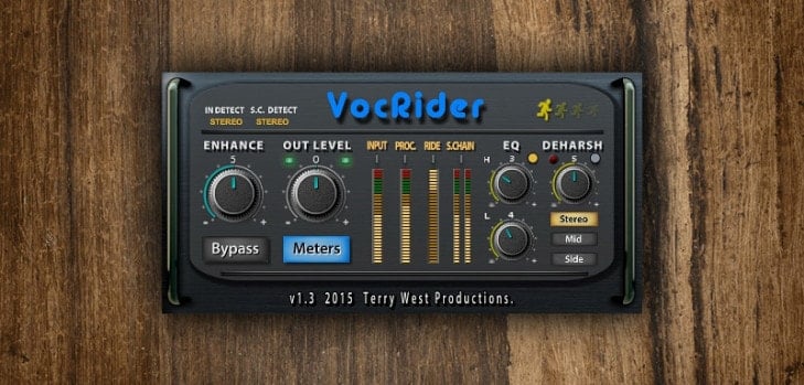 Free vocal rider VST plugin by Terry West.