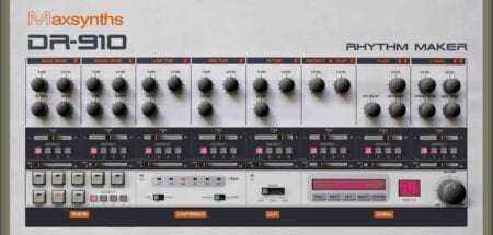 Free MaxSynths DR-910 drum machine VSTi plugin.