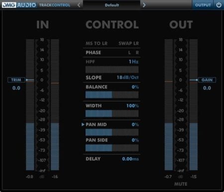 Free TrackControl Channel Strip VST/AU Plugin by DMG Audio.