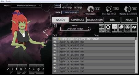 Free Marie Ork Voice Bank For Plogue Alter/Ego (KVRDC 2016)