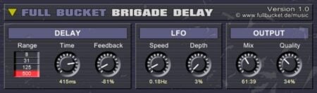 Full Bucket Brigade Delay VST Plugin For Windows