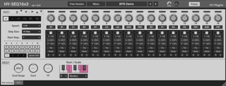 HY-Plugins Releases FREE HY-SEQ16x3 Sequencer VST Plugin