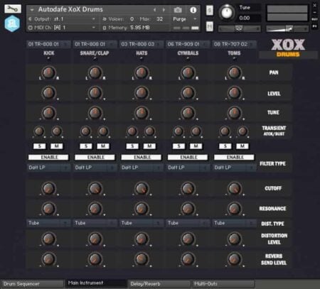 Autodafe Releases Free XoX Drums Sample Library For NI Kontakt