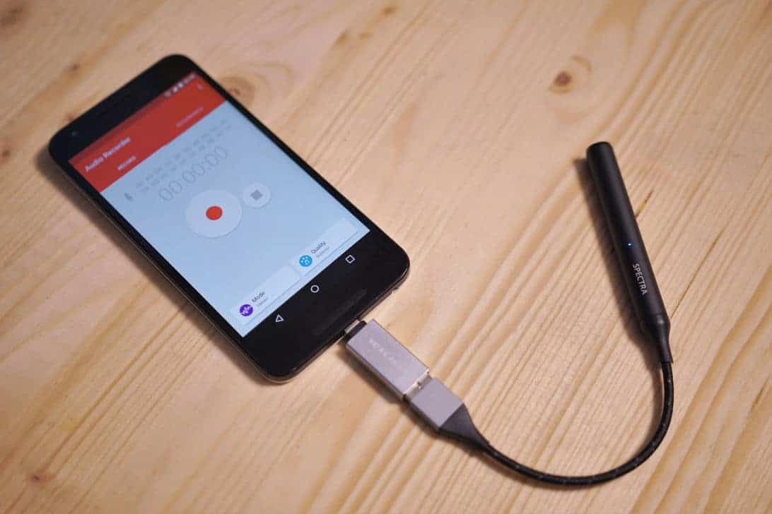 Spectra can be connected to USB-C devices if you own an appropriate adapter.