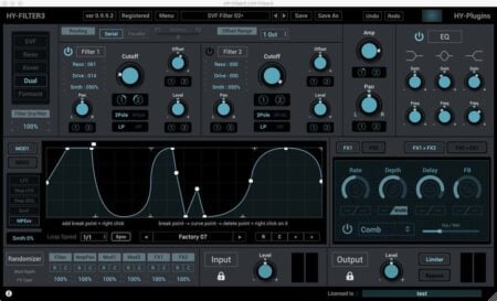 HY-Plugins Releases HY-Filter3 VST/AU Plugin (Free/$45)