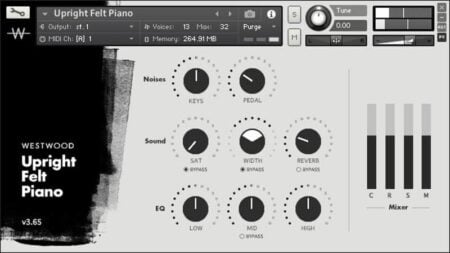 Westwood Releases FREE Upright Felt Piano For NI Kontakt