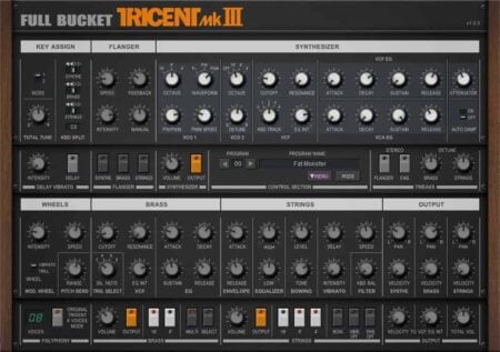KORG Trident Vintage Synthesizer Emulation By Full Bucket Music Tricent mk III by Full Bucket Music
