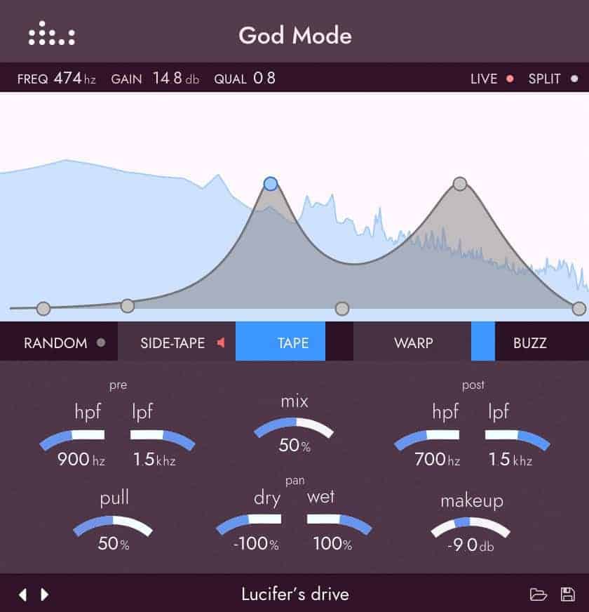 A closer look at God Mode's user interface.