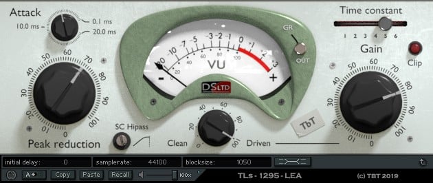 TLS 1295 LEA is inspired by the LA-2A limiting amplifier.