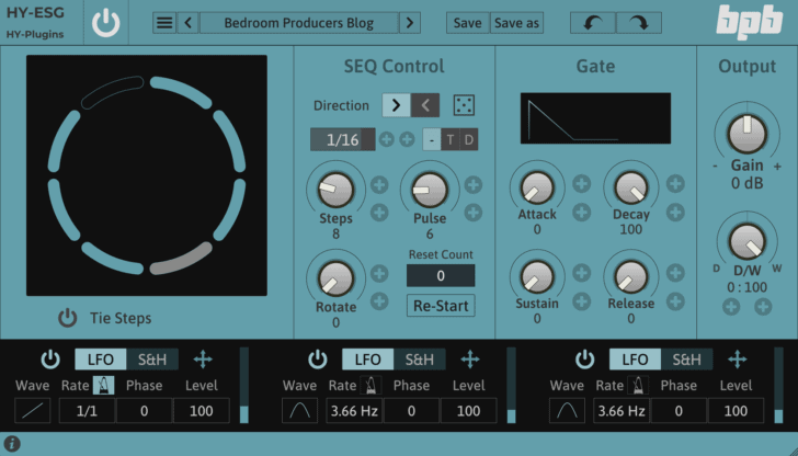 HY-ESG is a free gate sequencer by HY-Plugins.