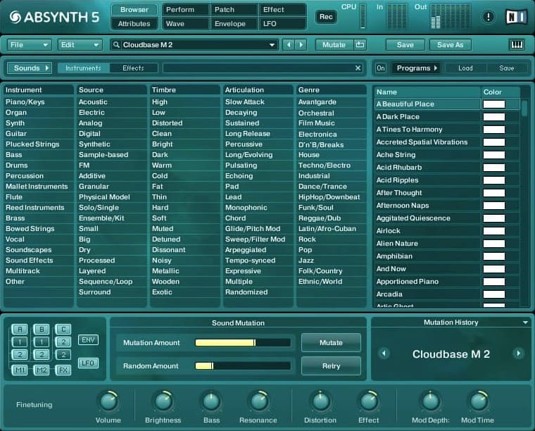 Absynth 5 is a semi-modular virtual synthesizer by Native Instruments.