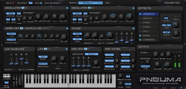Ronan Fed Releases FREE Pneuma Virtual Synthesizer
