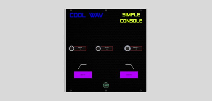Cool WAV Releases FREE Simple Console VST3 Plugin For Windows