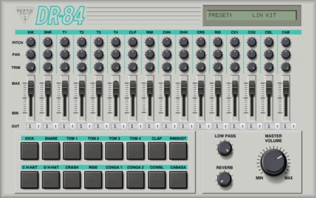 DR-84 Is A FREE Retro Drum Machine Plugin