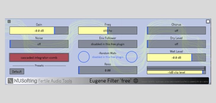 NUSofting Releases FREE Eugene Filter VST Plugin