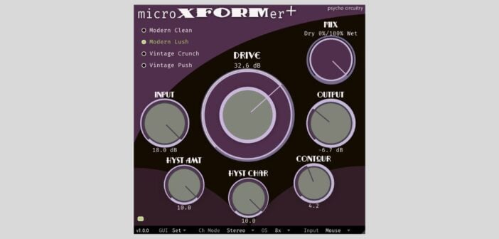 Psycho Circuitry debuts Micro Xformer+ saturator & distortion plugin plus FREE version