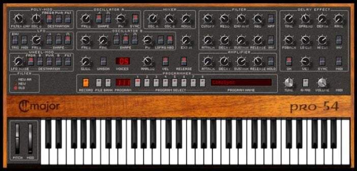 CMajor Releases Pro-54 Synthesizer