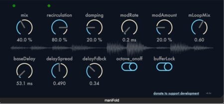 Strange Audio DSP just released maniFold Σ, an experimental microlooper and delay unit, for FREE