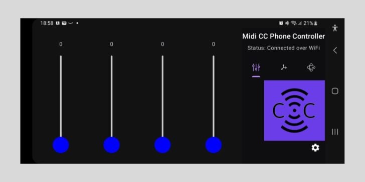 Michael Moalem just released MIDI CC Phone Controller for free (Android)