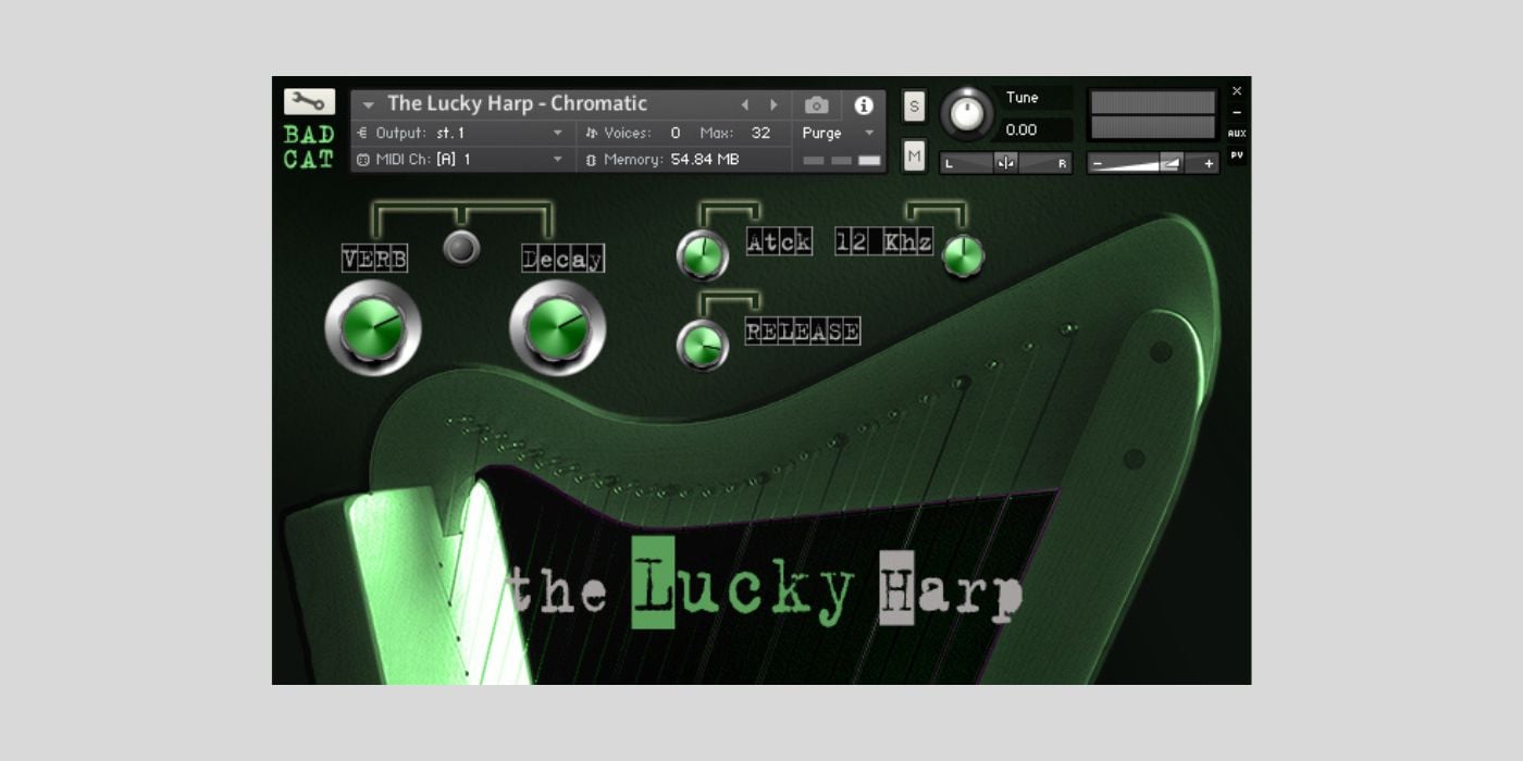 The Lucky Harp Kontakt library by Bad Cat Samples is FREE with a promo code