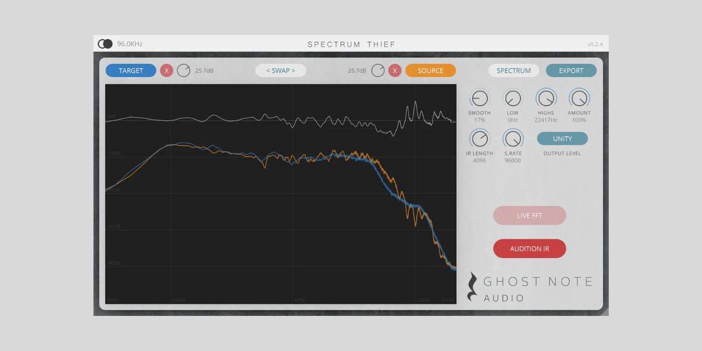 Ghost Note Audio releases FREE Spectrum Thief EQ-matching plugin
