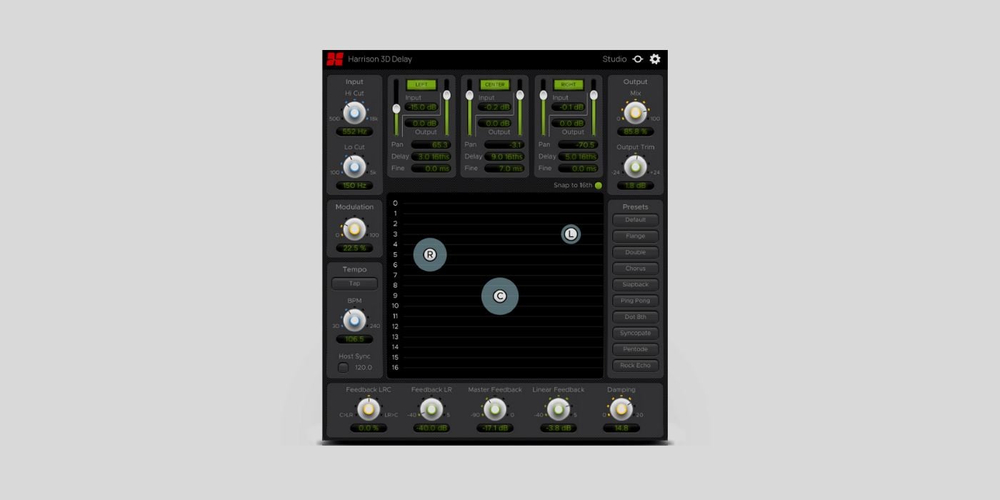 The Harrison 3D Delay plugin is FREE for Harrison Audio newsletter subscribers