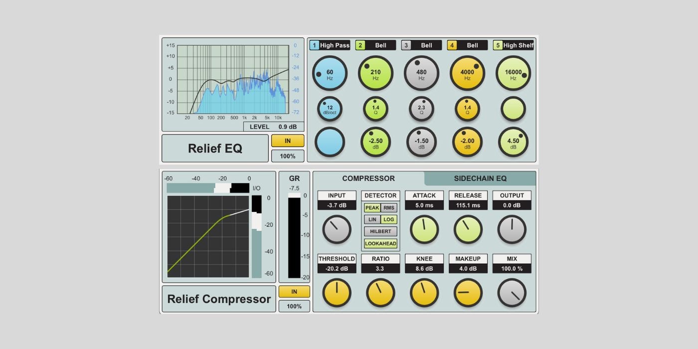 yg331 releases FREE Relief Compressor and Relief EQ for macOS and Windows