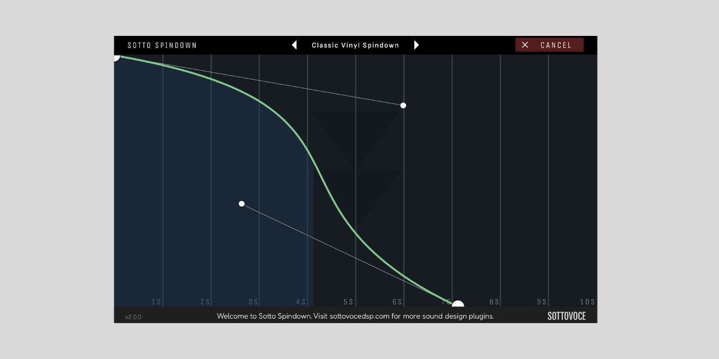 Sottovoce DSP releases Sotto Spindown, a FREE vinyl spindown plugin Sottovoce DSP releases Sotto Spindown, a FREE vinyl spindown plugin