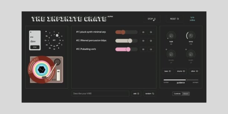 The Infinite Crate (Alpha): Lyria RealTime’s AI-generated music creation in your DAW The Infinite Crate (Alpha): Lyria RealTime's AI-generated music creation in your DAW