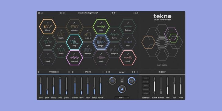 BABY Audio launches Tekno Drum Synthesizer with advanced circuit modeling BABY Audio Tekno