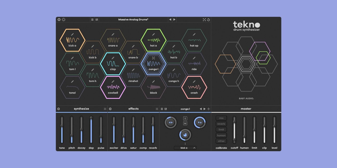 BABY Audio launches Tekno Drum Synthesizer with advanced circuit modeling