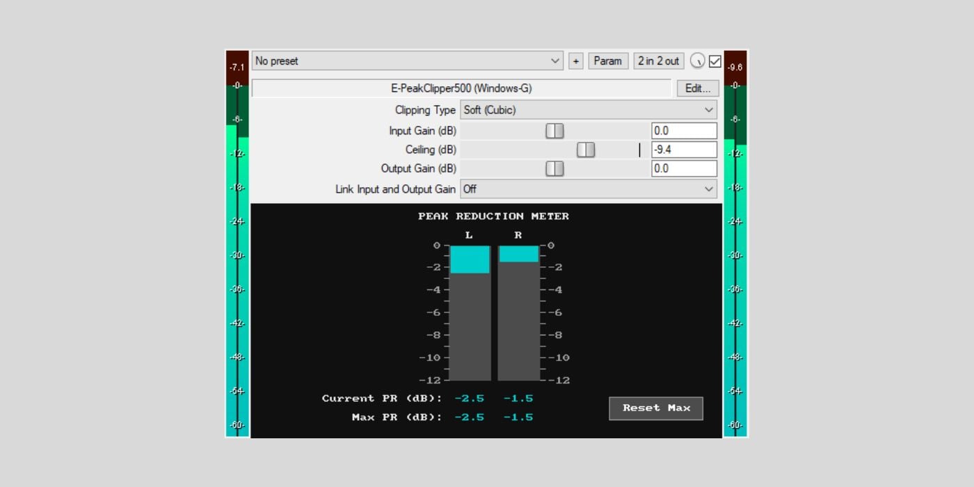 Windows-G releases E-PeakClipper500, a FREE clipper JSFX plugin