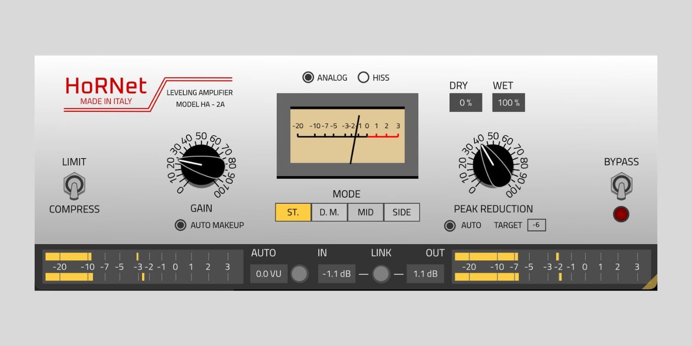 HoRNet Audio HA2A LA-2A-Style Opto Compressor is FREE for 48 hours only!
