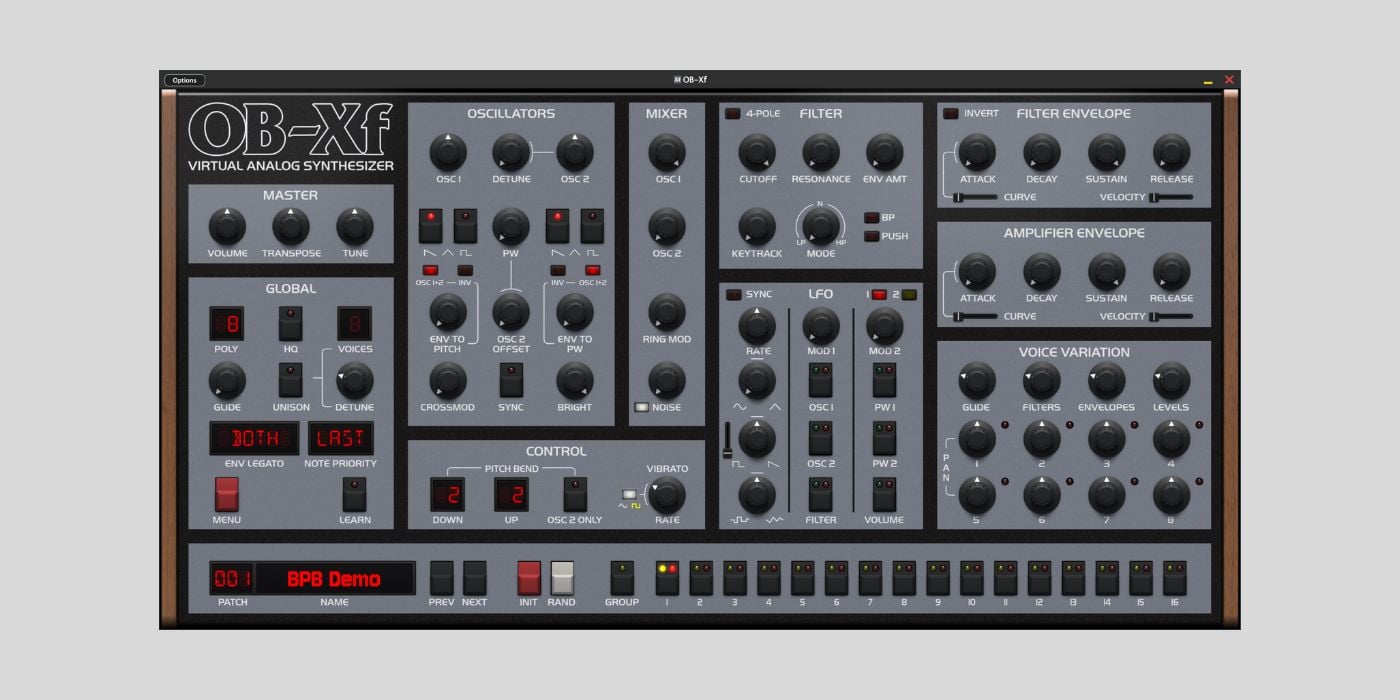 Surge Synth Team OB-Xf: a continuation of the FREE and open-source OB-Xd synth project