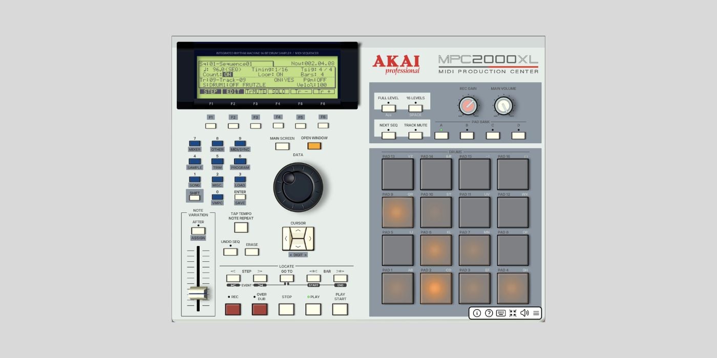 The JUCE version of VMPC2000XL brings the Akai MPC 2000XL to your DAW for FREE