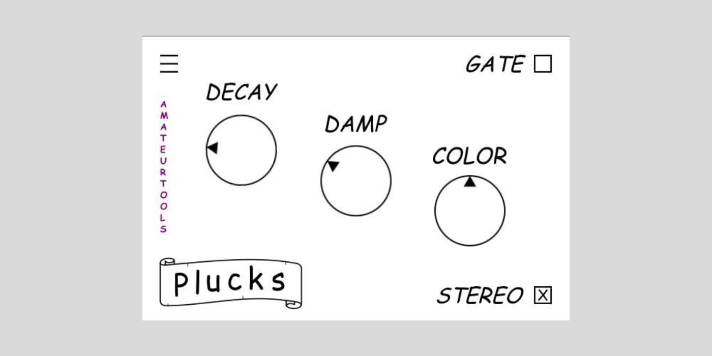 AmateurTools releases Plucks, a FREE and open-source plucking synth plugin