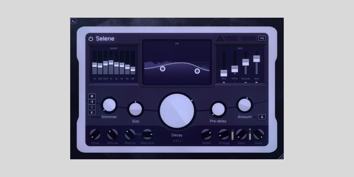 Auburn Sounds releases Selene, a versatile FREE algorithmic reverb plugin Auburn Sounds releases Selene, a versatile FREE algorithmic reverb plugin