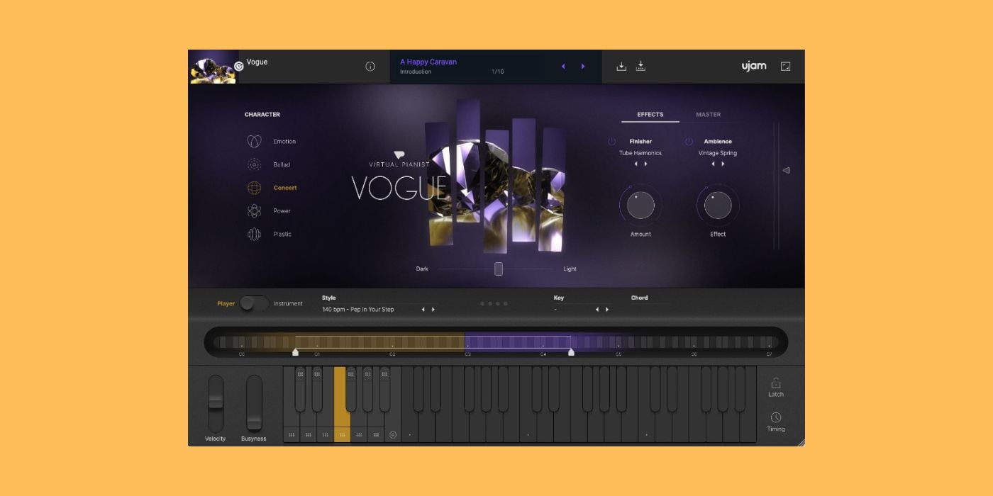 Get UJAM’s Virtual Pianist Vogue for only €9.45 at Plugin Boutique (92% OFF)