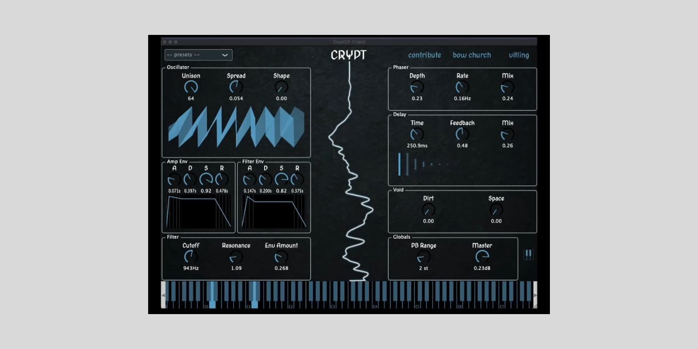 Vitling releases Crypt, a FREE hyper-unison synth for macOS and Windows