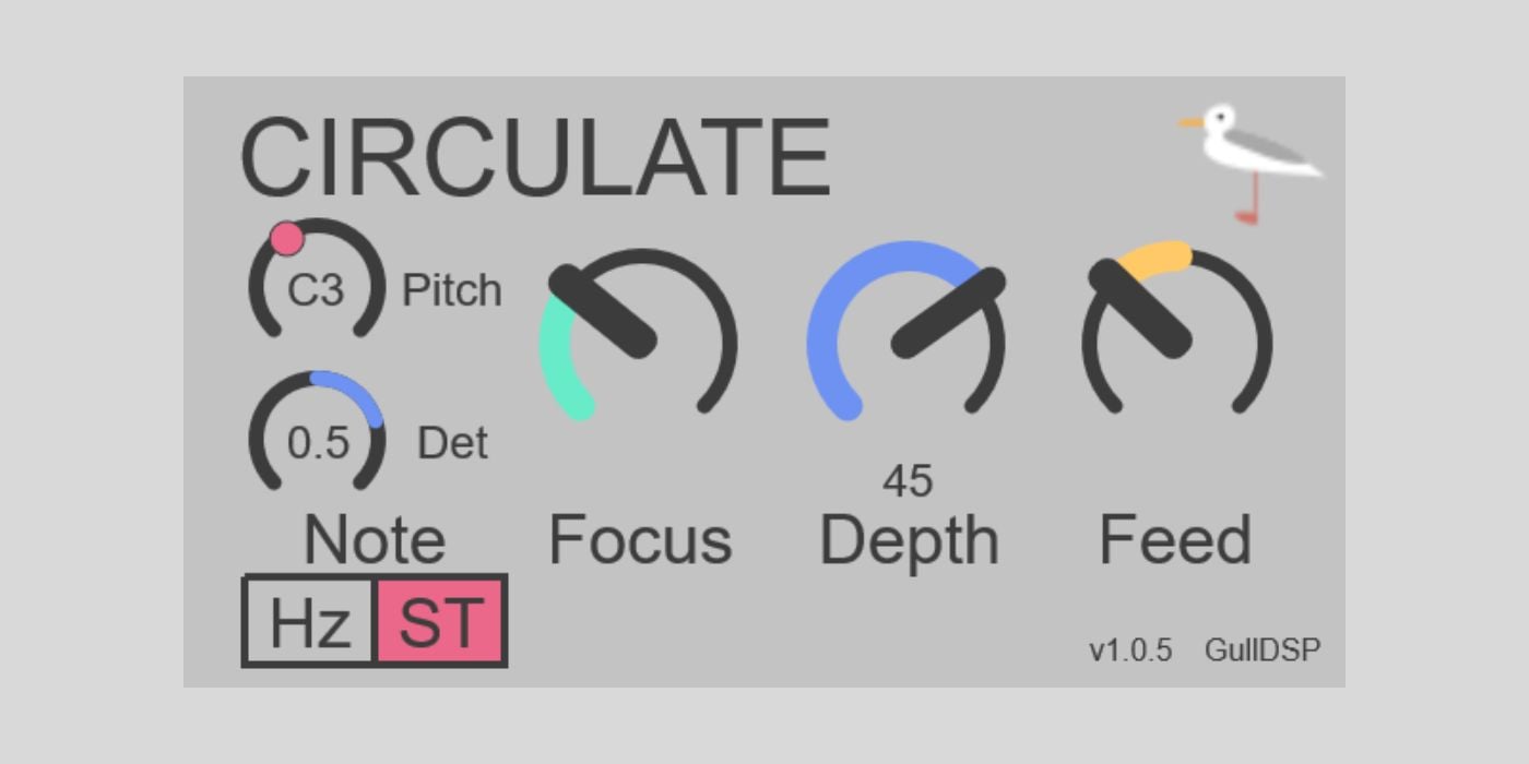 GullDSP releases Circulate, a FREE phase smearing plugin for Windows