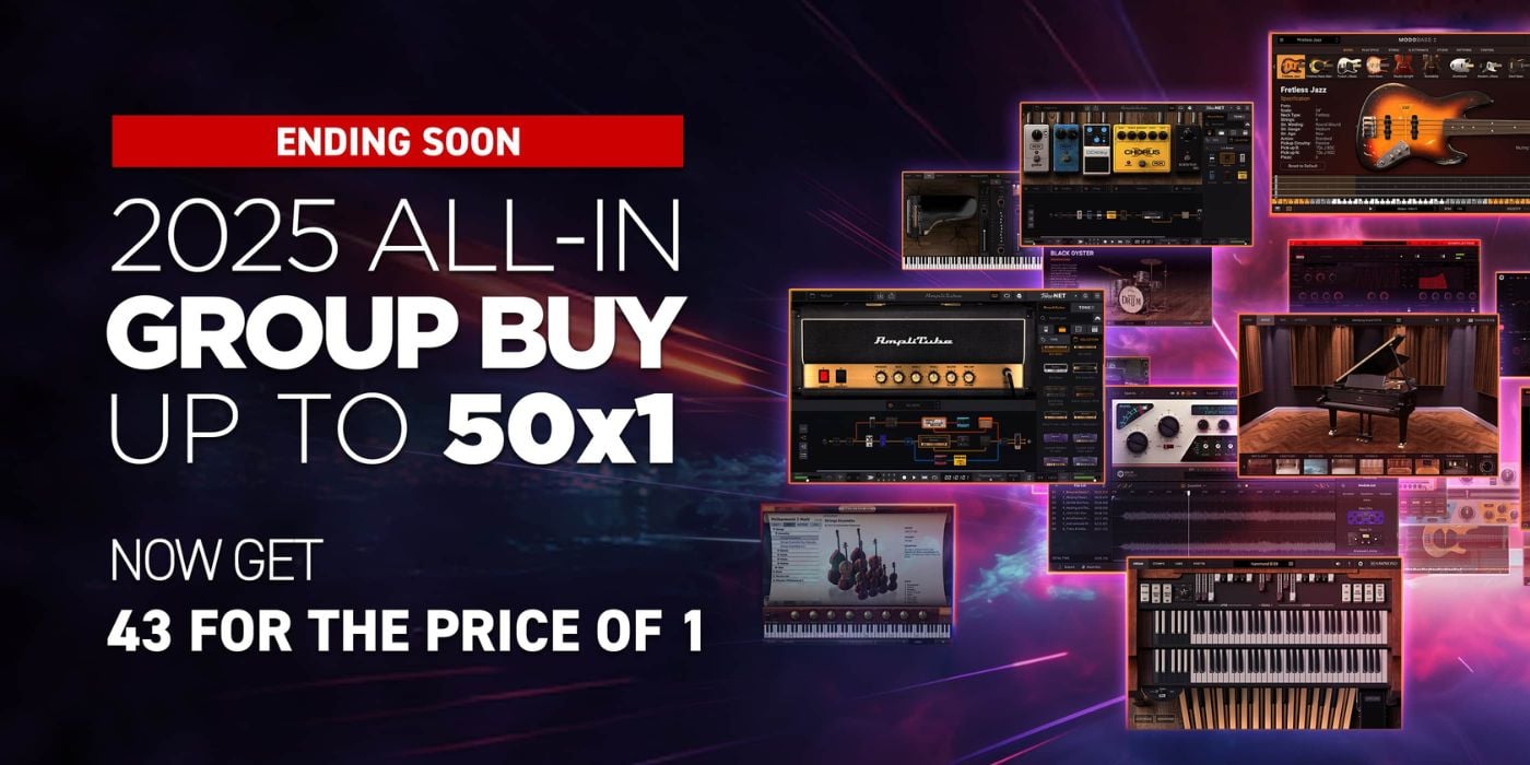 Get 42 IK Multimedia plugins for FREE when you buy AmpliTube 5 for .99