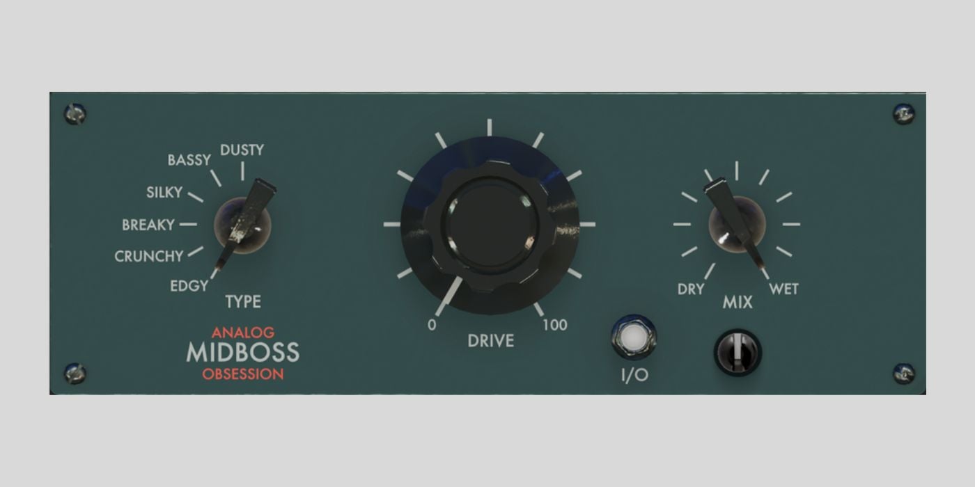 Analog Obsession releases MidBoss, a FREE mid-frequency saturator for macOS and Windows