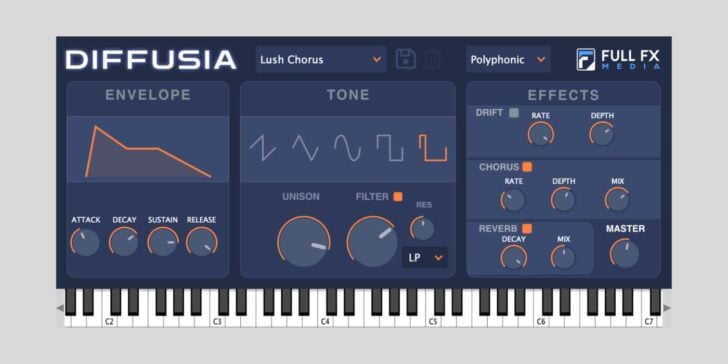 Full Fx Media releases FREE Diffusia drone synthesizer plugin Full Fx Media just released Diffusia, a drone synthesizer plugin, for FREE