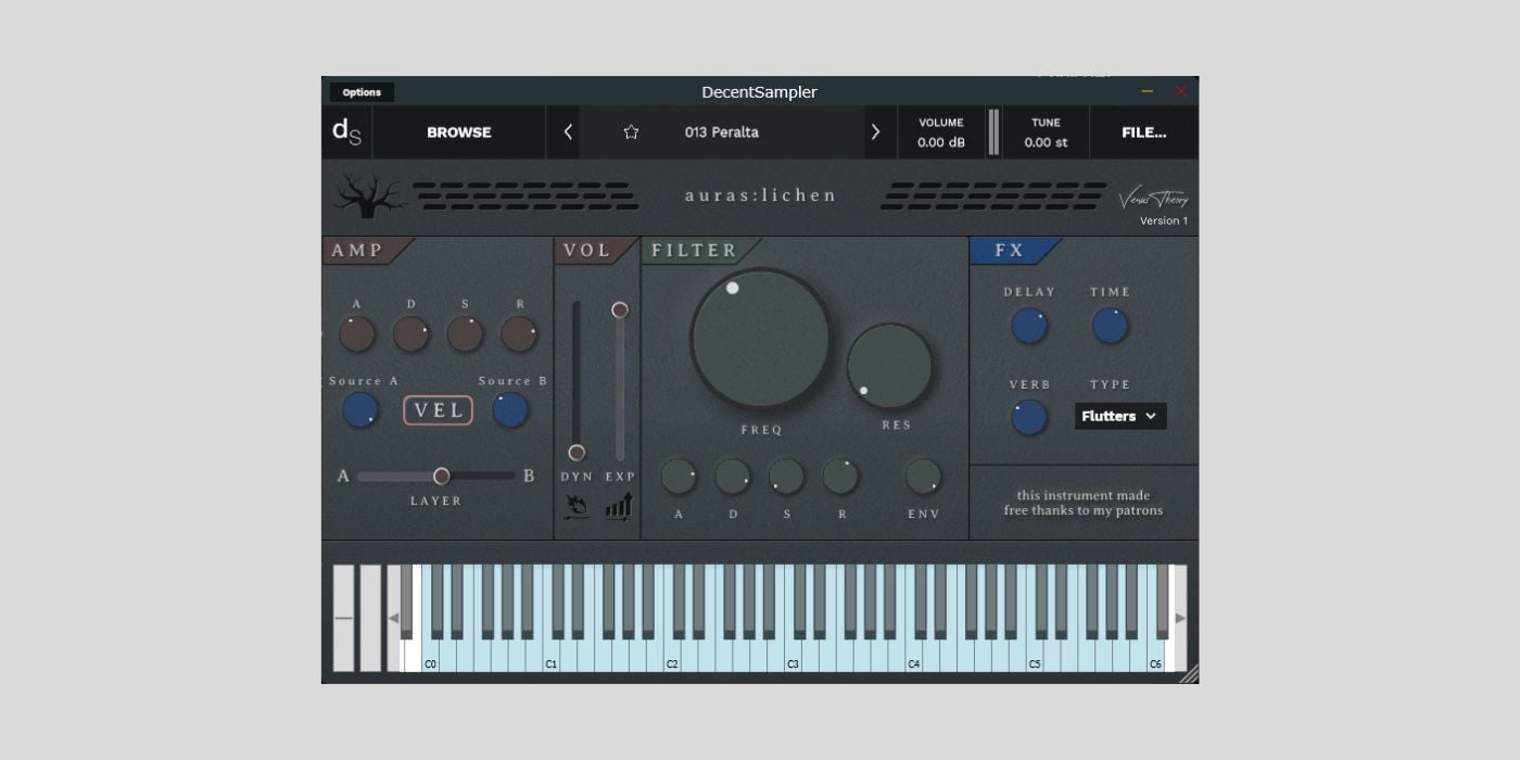 Venus Theory releases FREE auras:lichen experimental synth for Decent Sampler