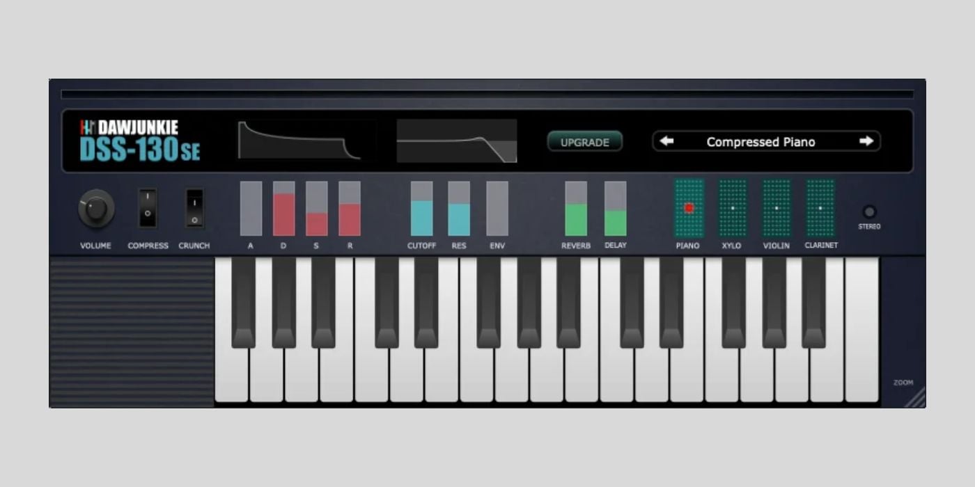 DAWJunkie releases FREE DSS-130SE plugin based on the Yamaha PSS-130 keyboard