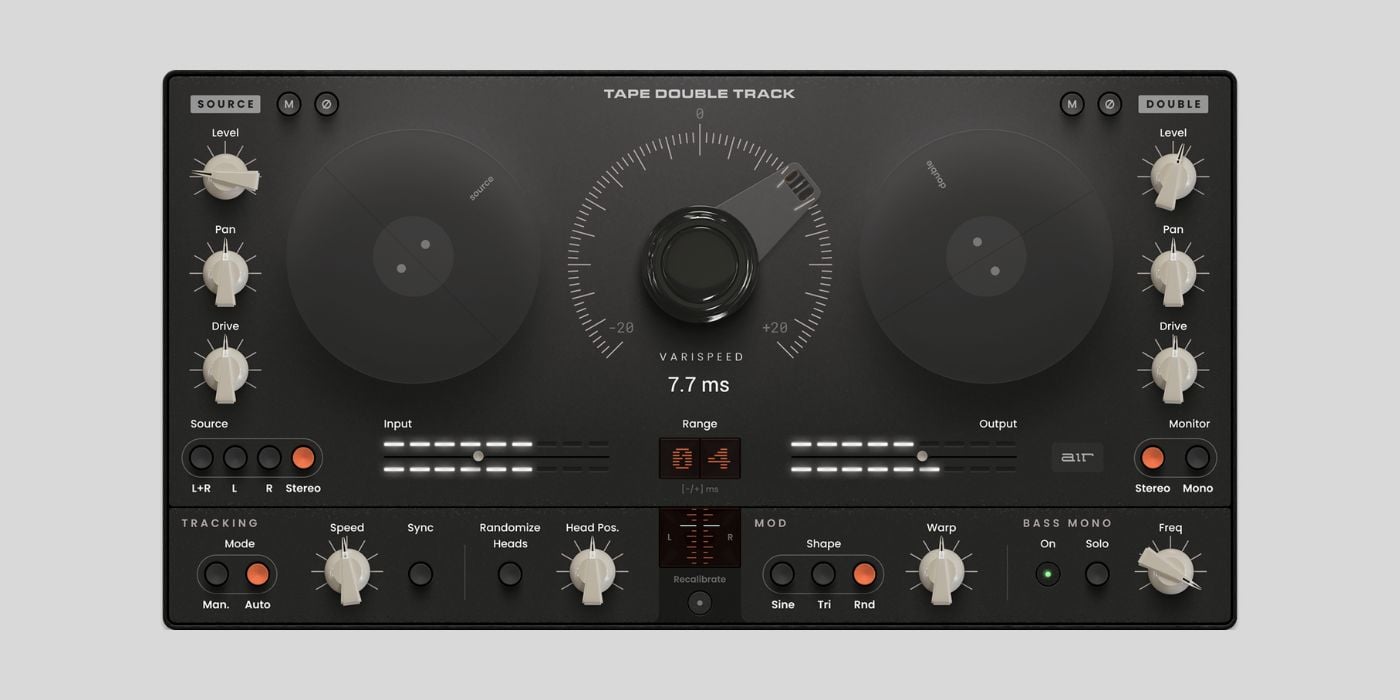 AIR Music Tech offers Tape Double Track plugin for FREE on Black Friday