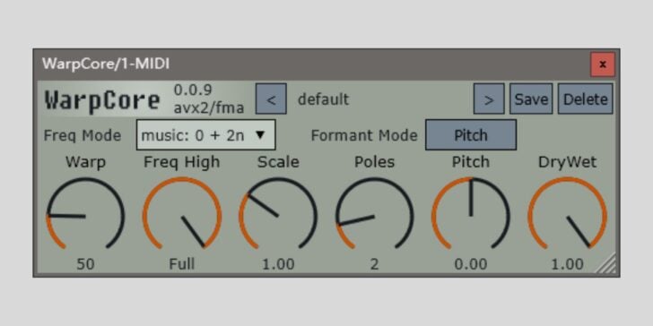 Get WarpCore, a free a multiband spectral inversion plugin by ManasWorld, for FREE