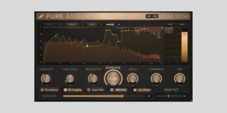 Plea Tech's Pure Amber spectral shaping plugin for Windows is FREE for a limited time